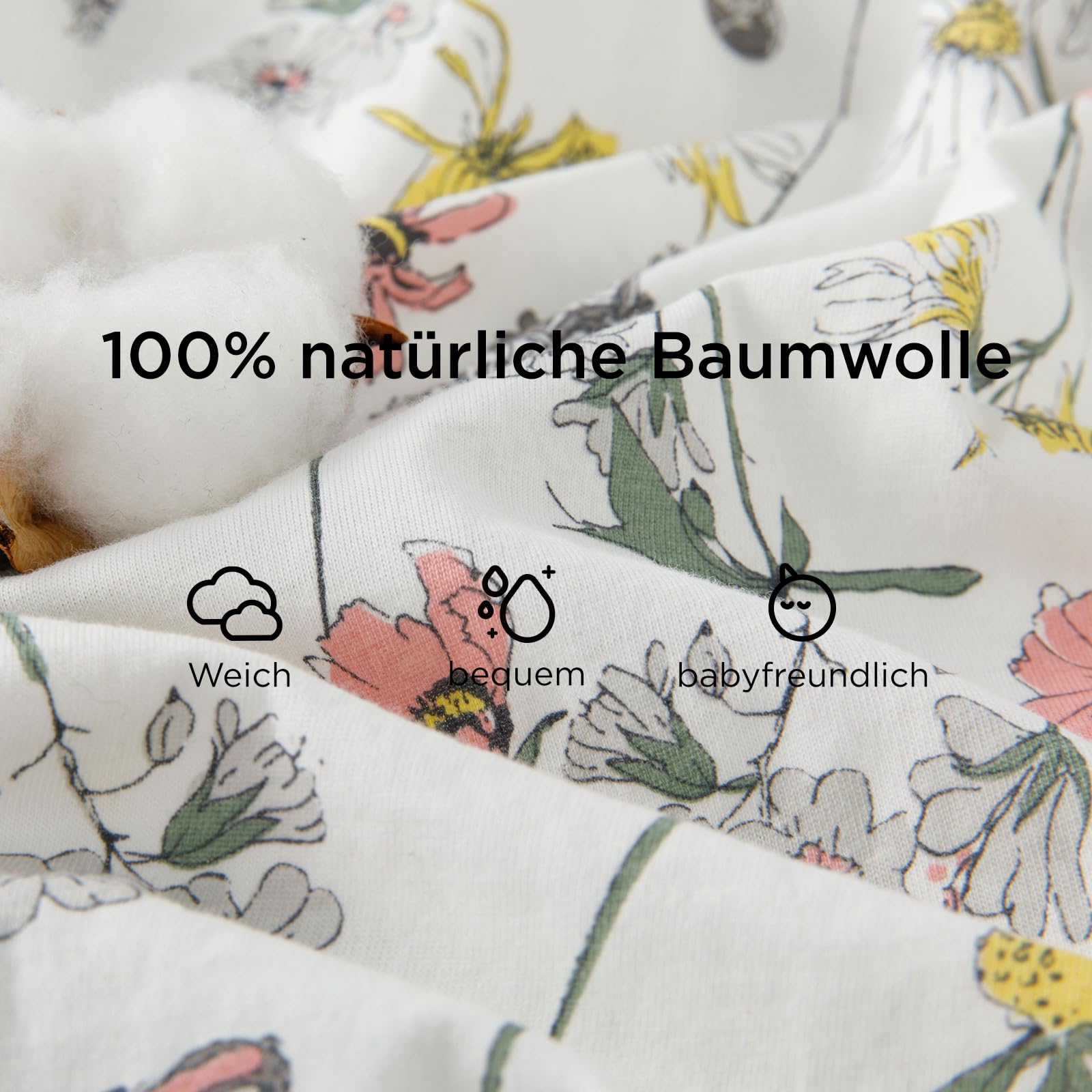 Duomiaomiao Sacco nanna Confezione da 2 sacchi a pelo con piedi, 0,5 Tog, per bambini, in cotone leggero, di alta qualità, adatto per bambini dai 2-3 anni