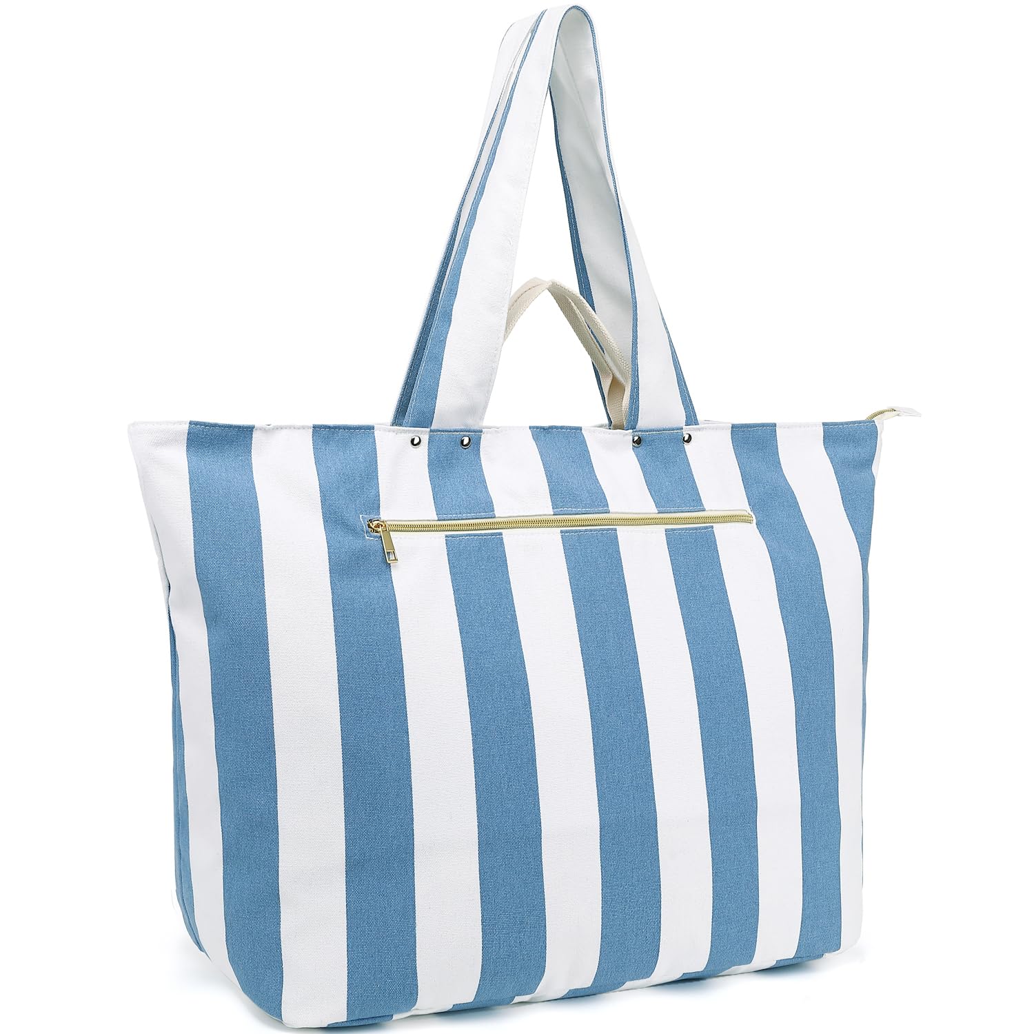 Fammart Large Beach Bag for Women, Waterproof Travel Tote Bag with Lunch/Wet Pocket for Weekender, Sandproof, Zipper Closure