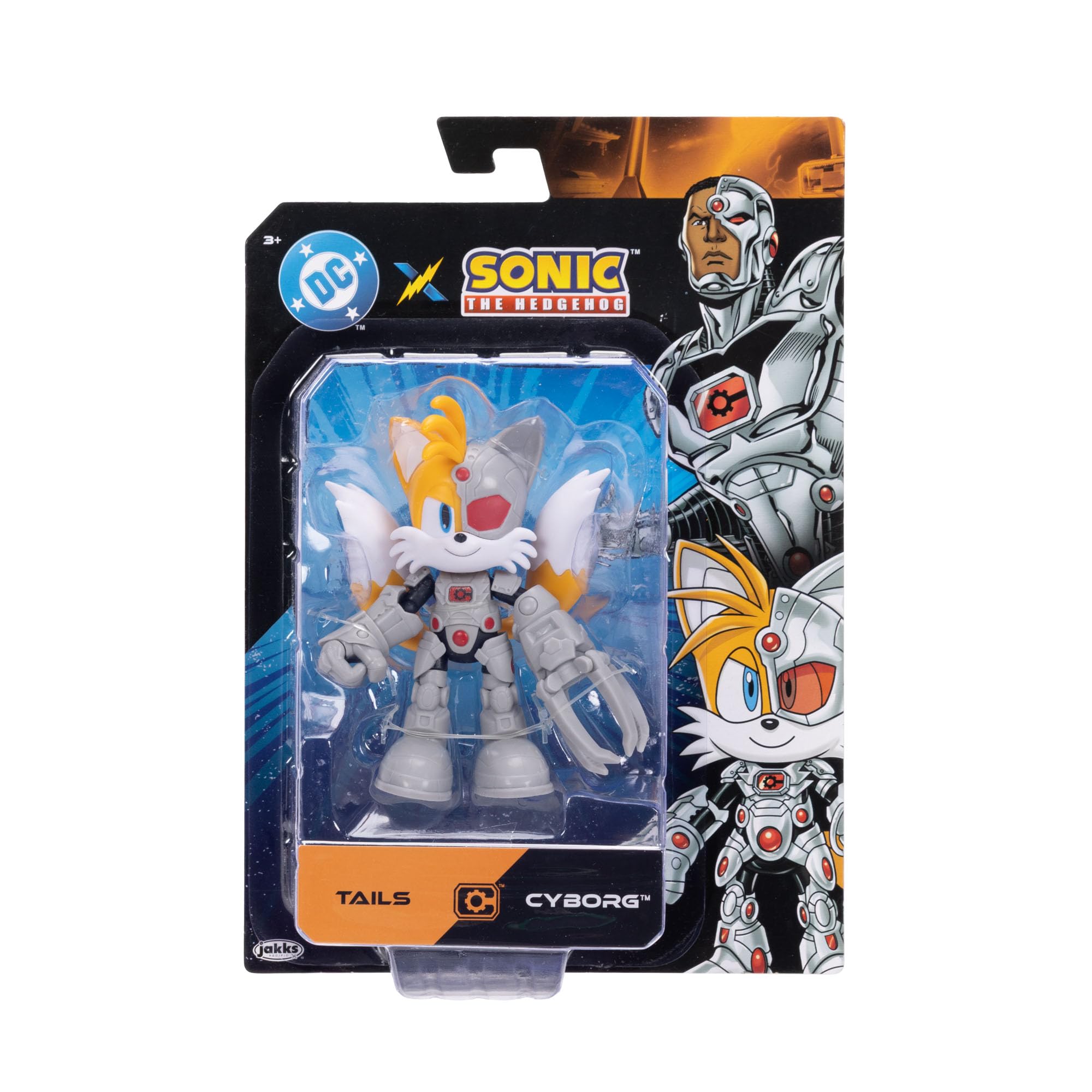 DC x Sonic Tails Cyborg 13 cm Action Figure, Officially Licensed