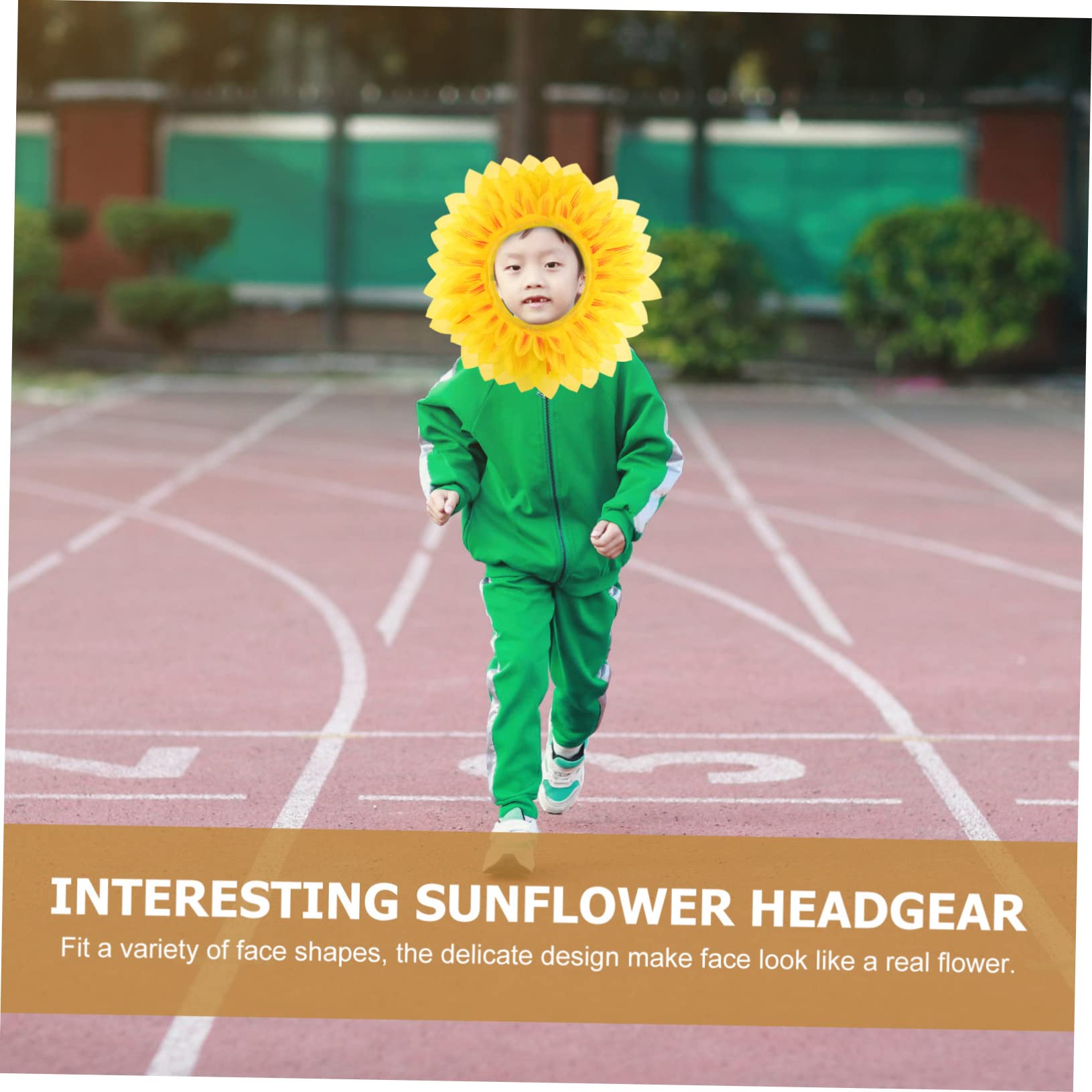 VICASKY 1 Set sunflower hat hair hoop for kids sunflower costumes accessory toys for kids toys boy yellow outfit kids dresses funny helmet