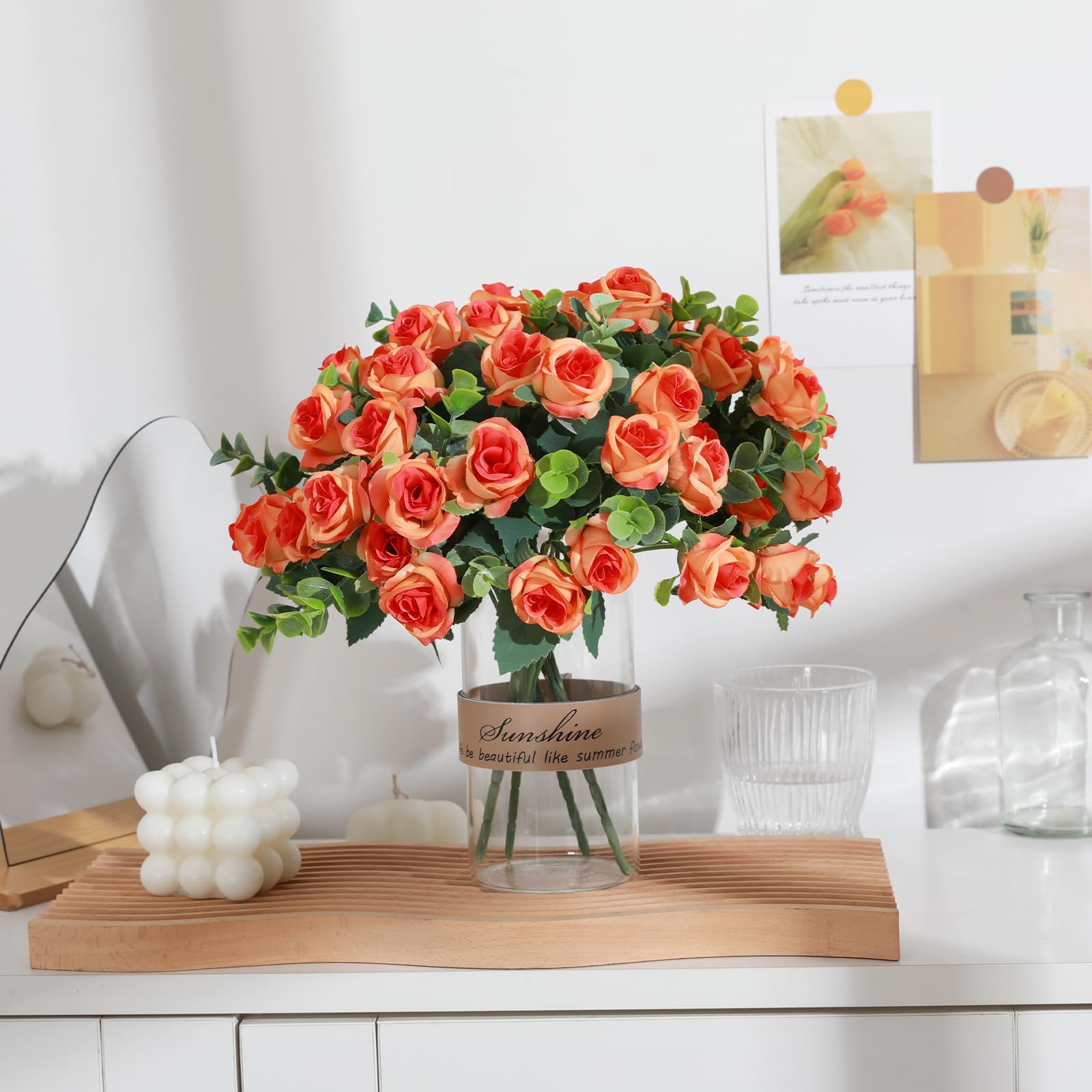 Rose autunnali artificiali: decorazioni per la casa in stile vintage per matrimoni - lunghe 24 pollici - Italia