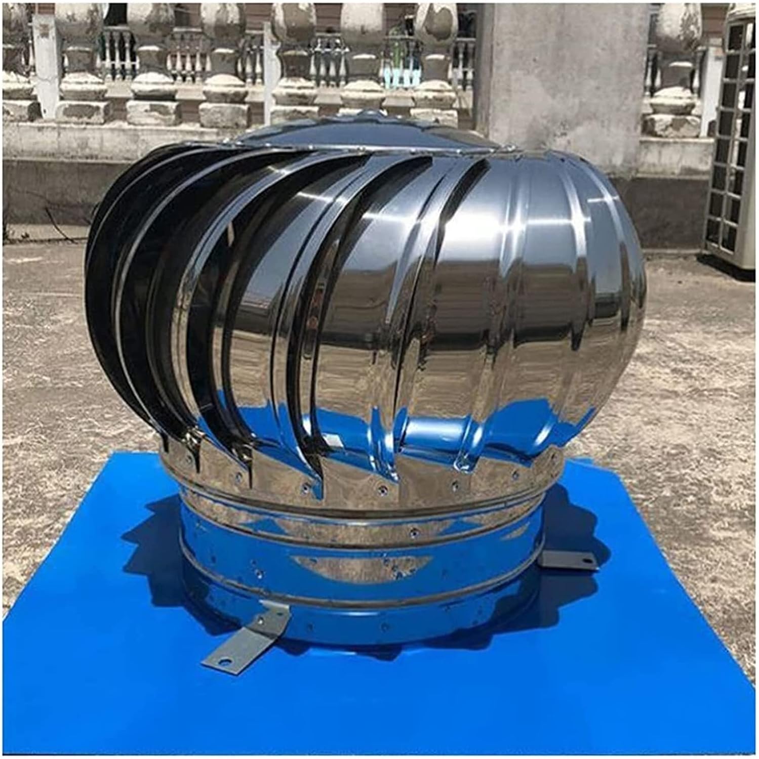 GBEN Turbine Ventilator Stainless Steel Rotating Chimney,Anti Downdraught Chimney Cowl,Rotating Cap Roof Vents,for Houses Factory Attic Farm 22.10.9 (Size : 500mm) : Tools & Home Improvement
