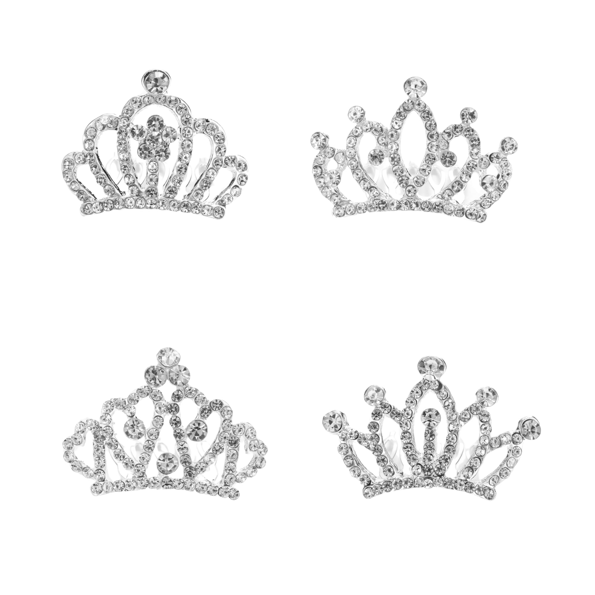 Pinzas para el cabello pequeñas con corona de tiara, Plástico, tiara pequeña