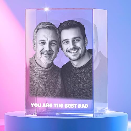 Miniatura 8 de Foto de cristal 3D personalizada, regalos de fotos personalizados e imagen 3D en recuerdo de cristal, vidrio grabado con láser, marcos de fotos