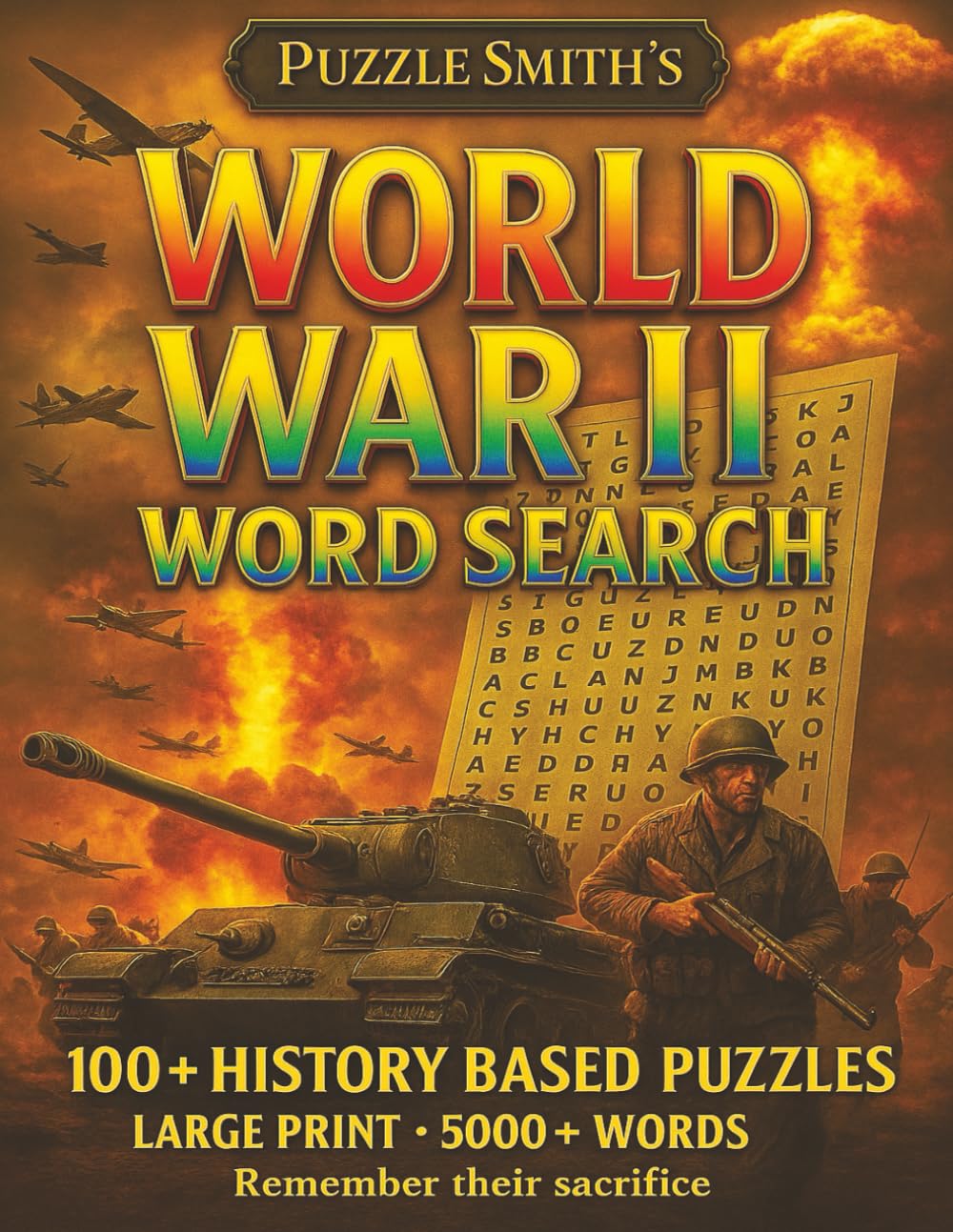 World War 2 Word Search Puzzle Book for Adults & Seniors: 124 Story-Based Puzzles with 5000+ Unique WWII Words Covering Battles, Leaders, Military ... the Second World War Told Chronologically