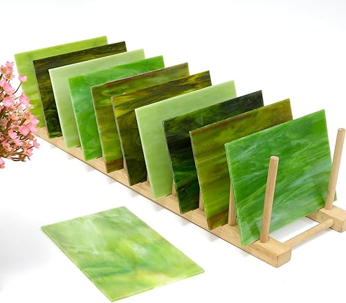 Miniatura 5 de wecrejoni Paquete de 12 hojas de vitrales grandes de 4 x 6 pulgadas, 12 hojas de vidrieras grandes de catedral, 12 hojas de azulejos de mosaico para