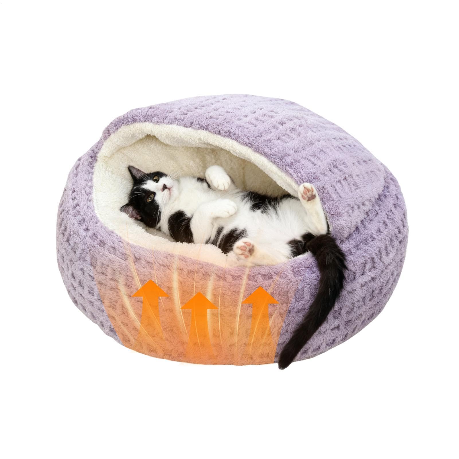 Lit pour chat avec couverture contre l'anxiété des jeunes animaux