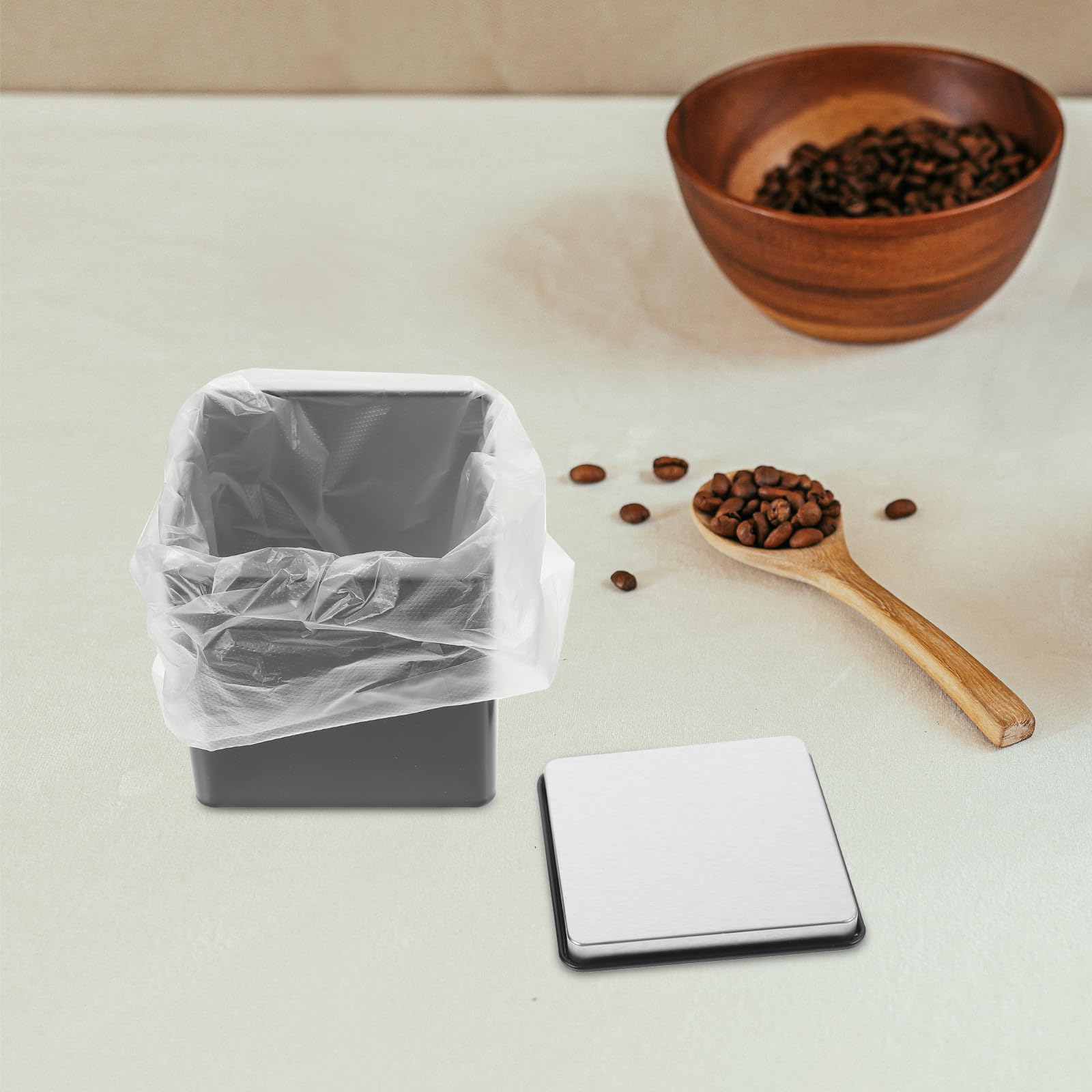 para Almacenamiento de Té y Café Resistentes a Daños, Fáciles de Limpiar Juego de 4 Cajas Pequeñas de Hojalata Negro Ideales para Guardar y Regalar