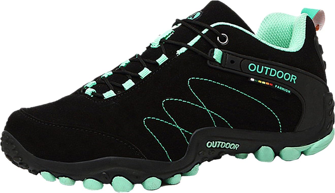 Men's Breathable Sneakers Walking Hiking Boots Cross-Country Running Shoes Black M 40