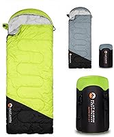 FlatEarthPerformance Expedition Sleeping Bag: 32°F Lightweight 3-Season for 6'0" Adults, Water-Resistant Compression Sack for Backpacking & Camping