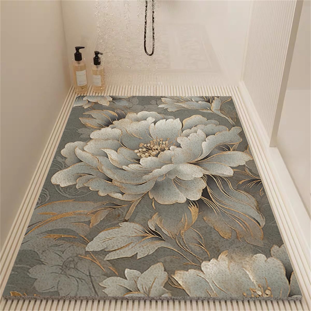 De Alta Gama Alfombrilla Floral – Elegante(Rose,60X90cm)