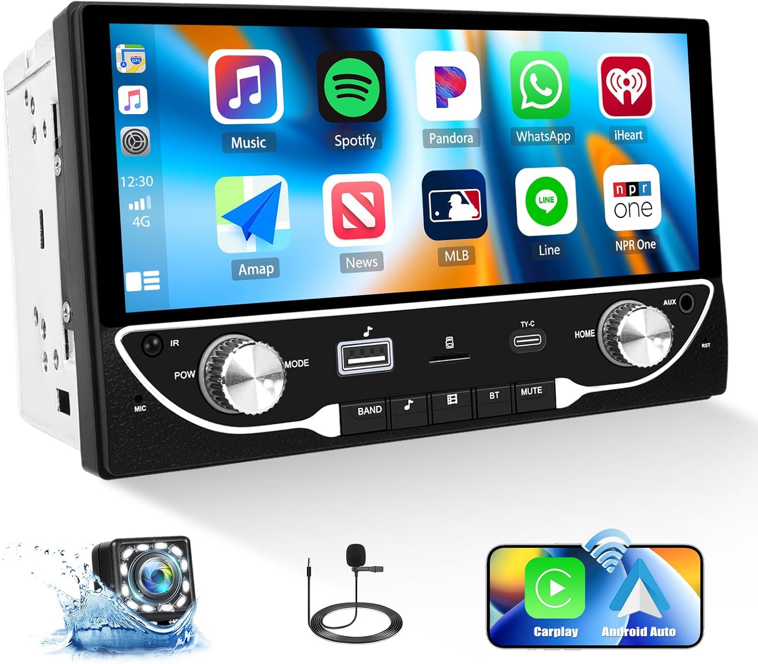 CAMECHO Car Radio Front View