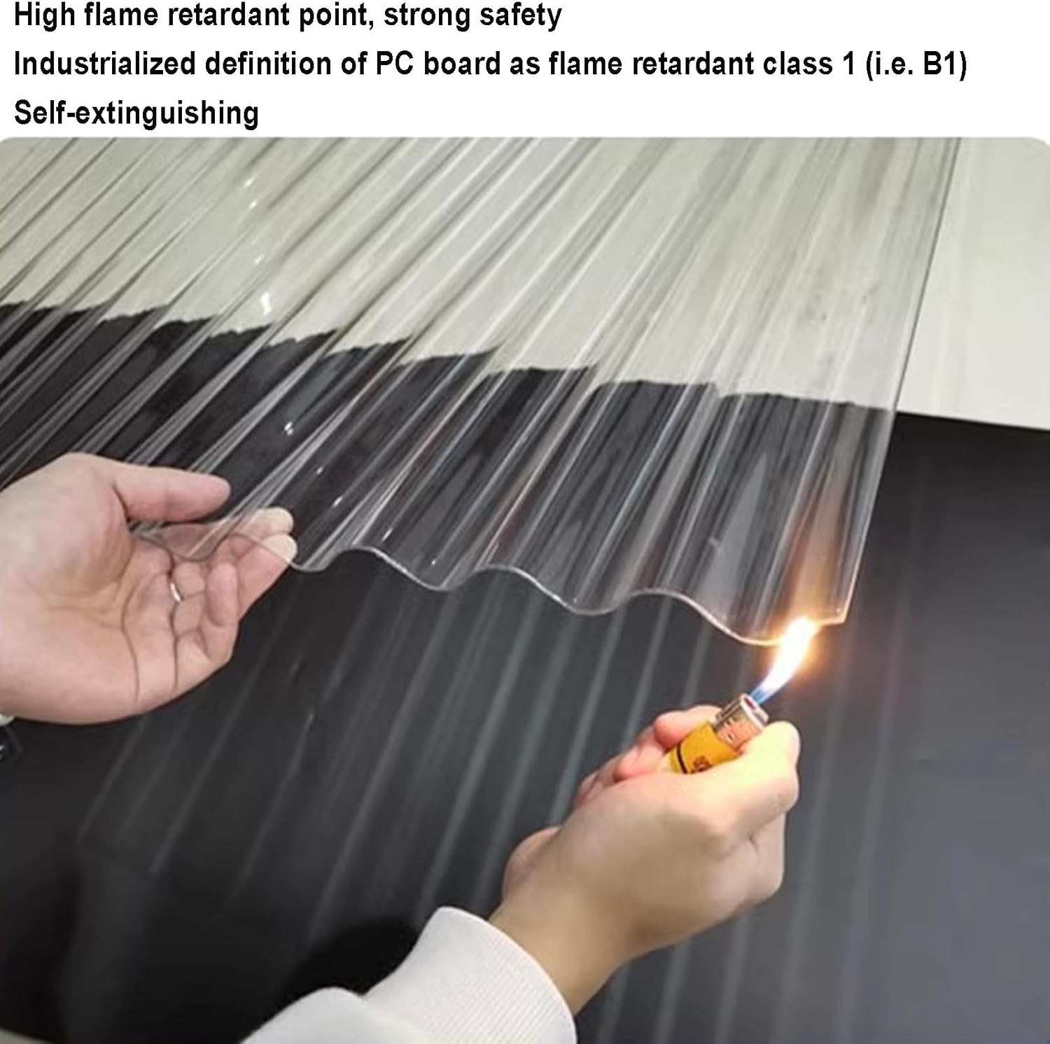 EMYJAY Clear Roof Sheet, Transparent Insulation Day Lighting Panels Glassfiber Daylighting Panels Rain-Proof Greenhouse Canopy Balcony Awning Covers (Color : 1mx0.85m, Size : 6pcs)