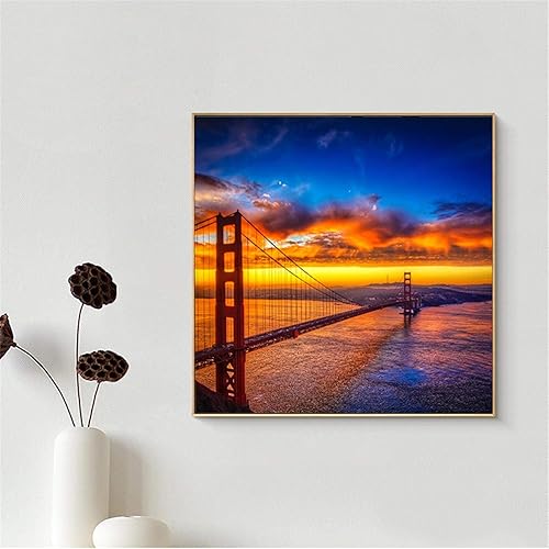 Miniatura 4 de Impresiones en lienzo carteles del puente Golden Gate San Francisco Sunrise Sunset imágenes artísticas de pared para la decoración del hogar de la