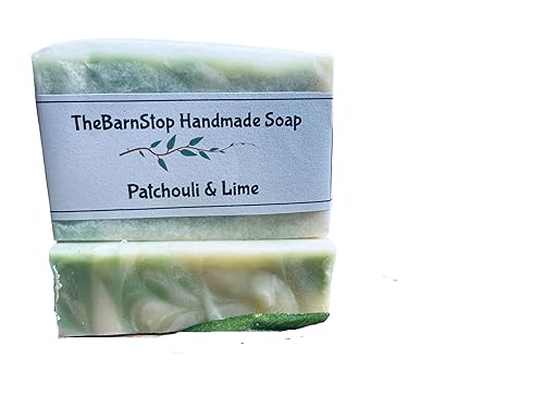 Dark Patchouli & Lime essential oil homemade soap bar, shea butter soap, handmade soap, essential oil soap,