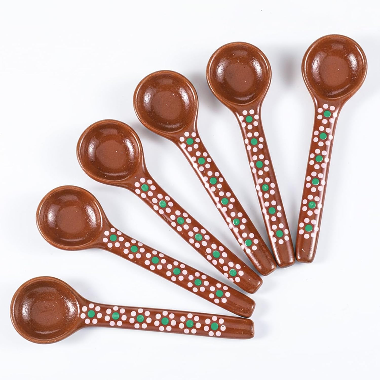 Mexican Clay Spoons Set: Authentic Handcrafted Pottery Mexican Clay Spoons Set: Authentic Handcrafted Pottery