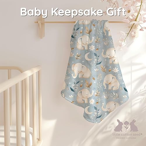 Miniatura 9 de Manta personalizada para recién nacido, gorro de nudo, traje de regreso a casa, canastilla para bebé recién nacido, regalo esencial de Navidad para