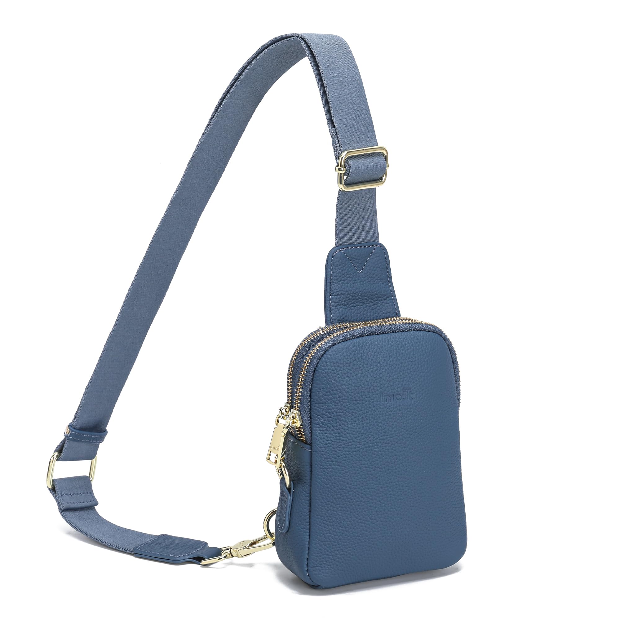 INICAT Travel Small Sling Bag Leather Crossbody Bags for Women Fanny Packs Cross Body Bag for Woman Cross Body Purses