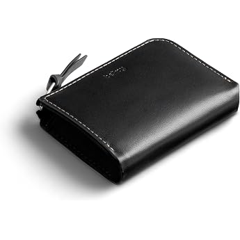 Bellroy L-Pocket Minimalist Zip Wallet with Storage Space for Cards Coins and Keys - Black