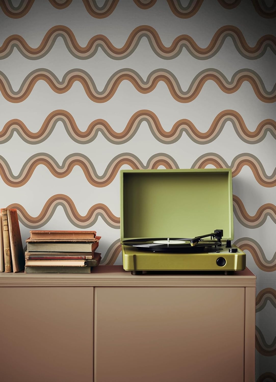 NuWallpaper x Very Gay Paint Beverly Slopes Tan Peel and Stick Wallpaper, VGS6437