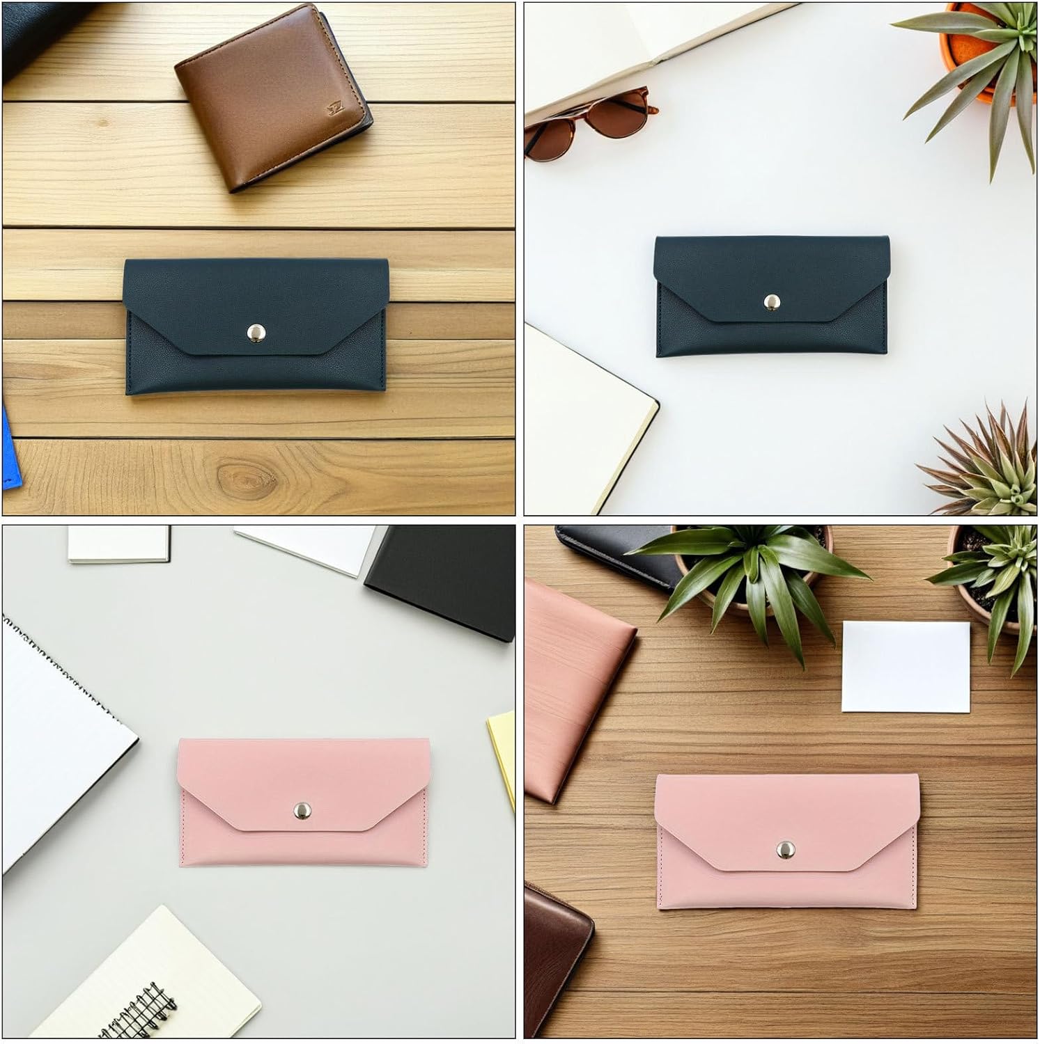 3pcs Women PU Coin Purse Envelope Wallet for Cards and Keys image 3