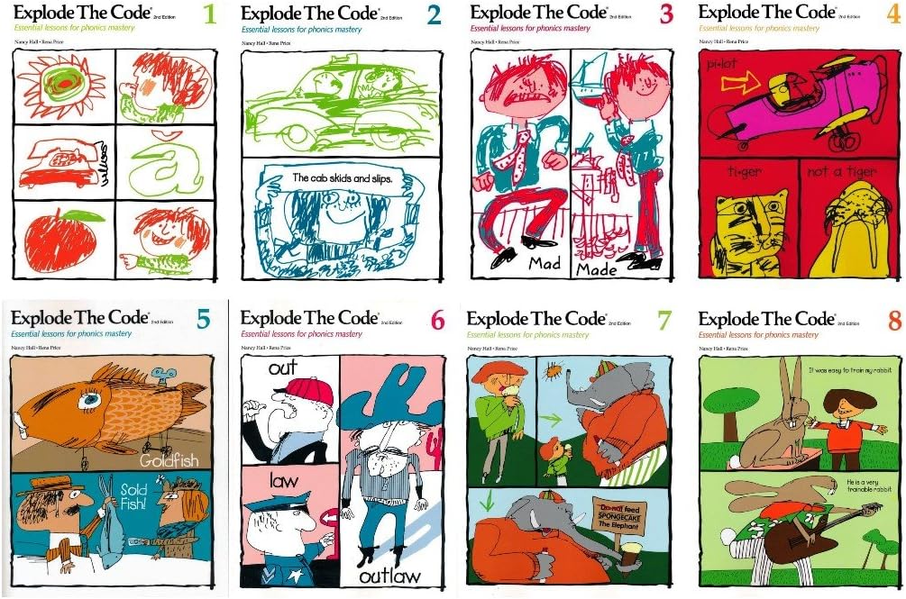 Explode the Code 1-8 Books SET (Essential Lessons for Phonics Mastery)