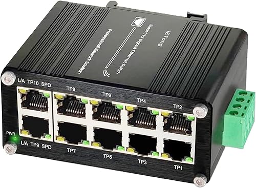 Miniatura 6 de Industrial 5 puertos POE Gigabit Switch 120W 101001000Mbps RJ45 802.3ataf Ethernet Switch Montaje en carril DIN 10Gbps Capacidad de red Switch