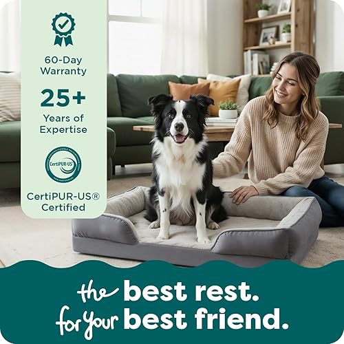 Miniatura 9 de Furhaven - Cama grande de espuma de gel refrescante para perro, comodidad perfecta, sofá de felpa y terciopelo con funda extraíble lavable, color