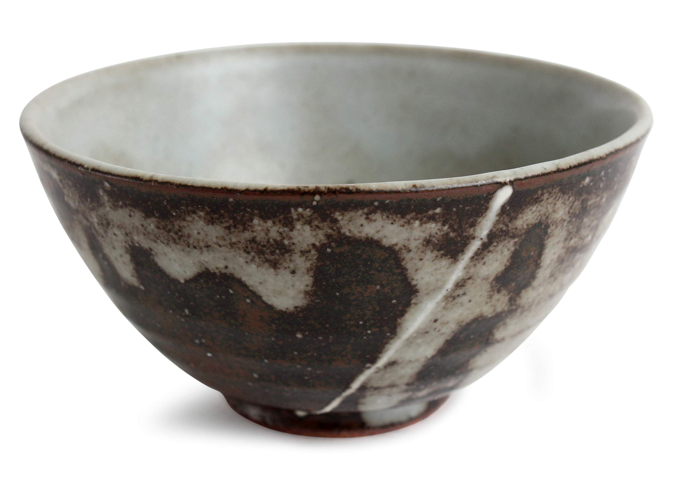Mino ware Japanese Pottery Rice Bowl Traditional Style made in Japan (Japan Import) KSC107 (Burnt Brown)