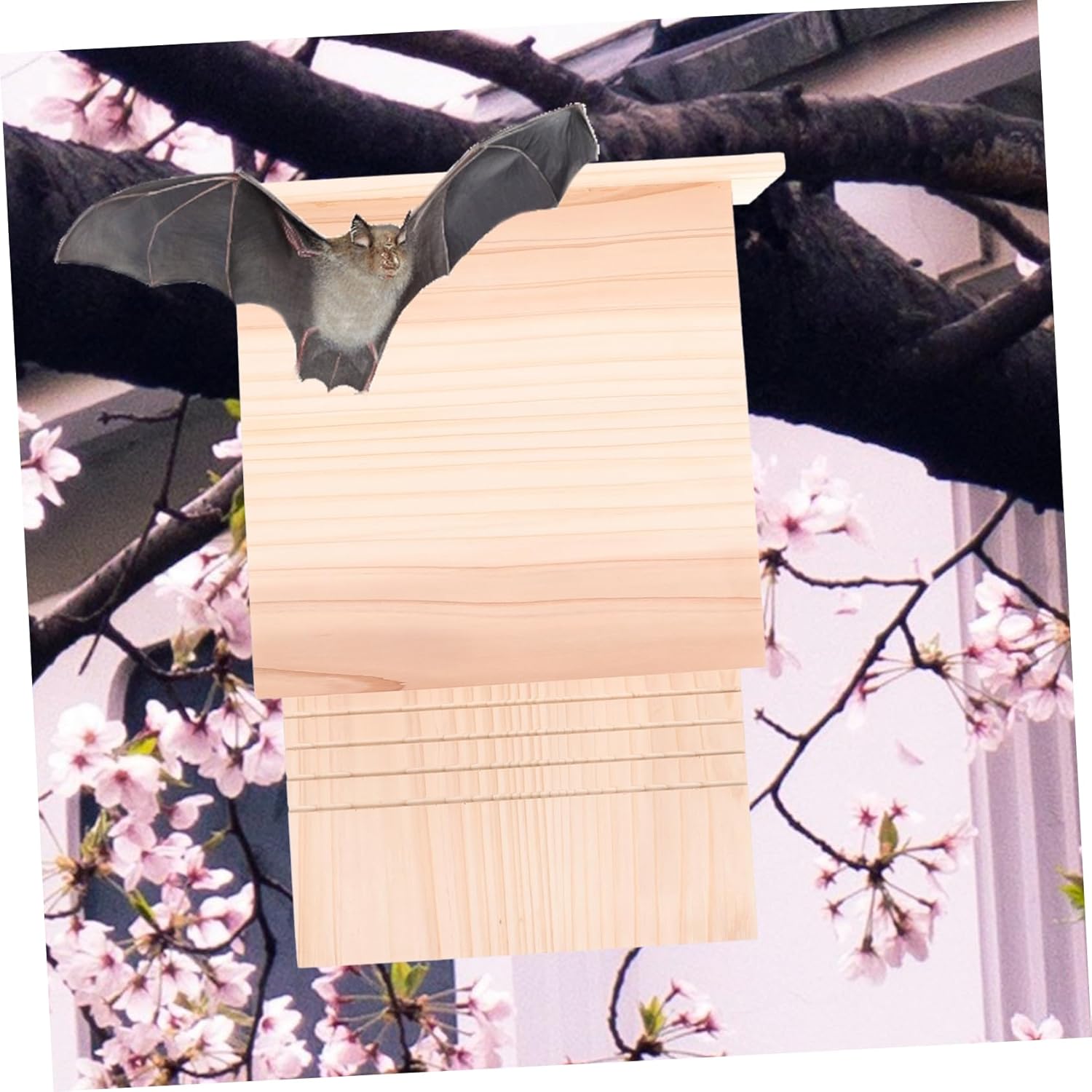 Outdoor Bat House Durable Bat Shelter for Backyard Courtyard Design Easy to Use Weather Resistant for Bats to Roost Nest