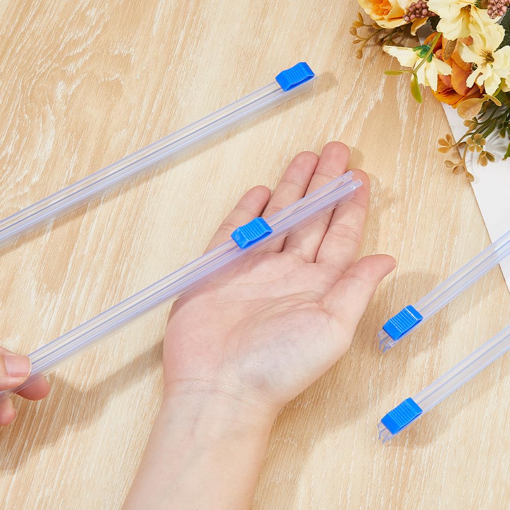 DICOSMETIC 4 Pièces Découpeur de Film Plastique 17" Découpeur Coulissant pour Distributeur de Film Alimentaire Remplacement de Découpeur de Film Auto Adhésif