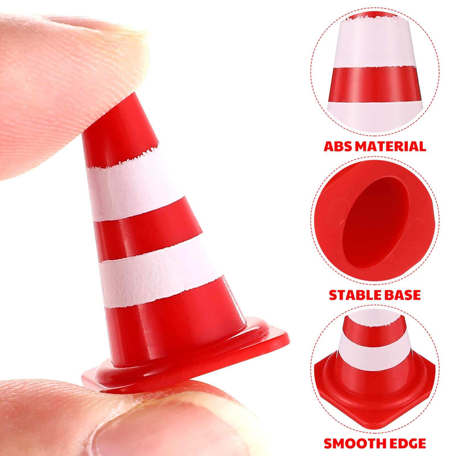 TOYANDONA Coda 24Pcs Miniature Traffic Cones Traffic Barricade Signs Toy - Image 2