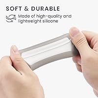 Vista 4 de kwmobile Funda de silicona compatible con Logitech Pebble Mouse Cover – Soft Mouse Protector Grip – Negro