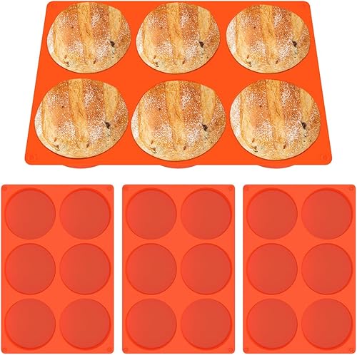 Miniatura 8 de Molde de silicona de 3 piezas, molde de silicona para chocolate, molde de silicona para hornear de 6 cavidades, molde de silicona antiadherente para