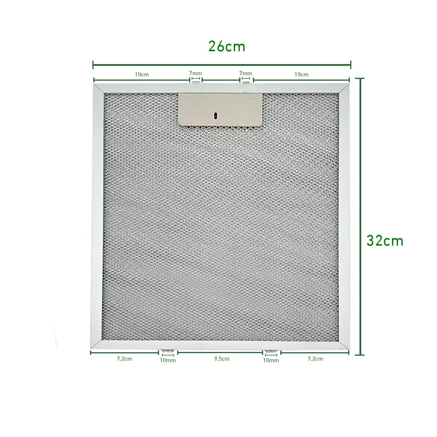 ELECTROTODO Filtros (3) compatible con campana TEKA 26 x 32 cm. (DE90) SOLO VÁLIDO PARA ESA MARCA Y MODELO