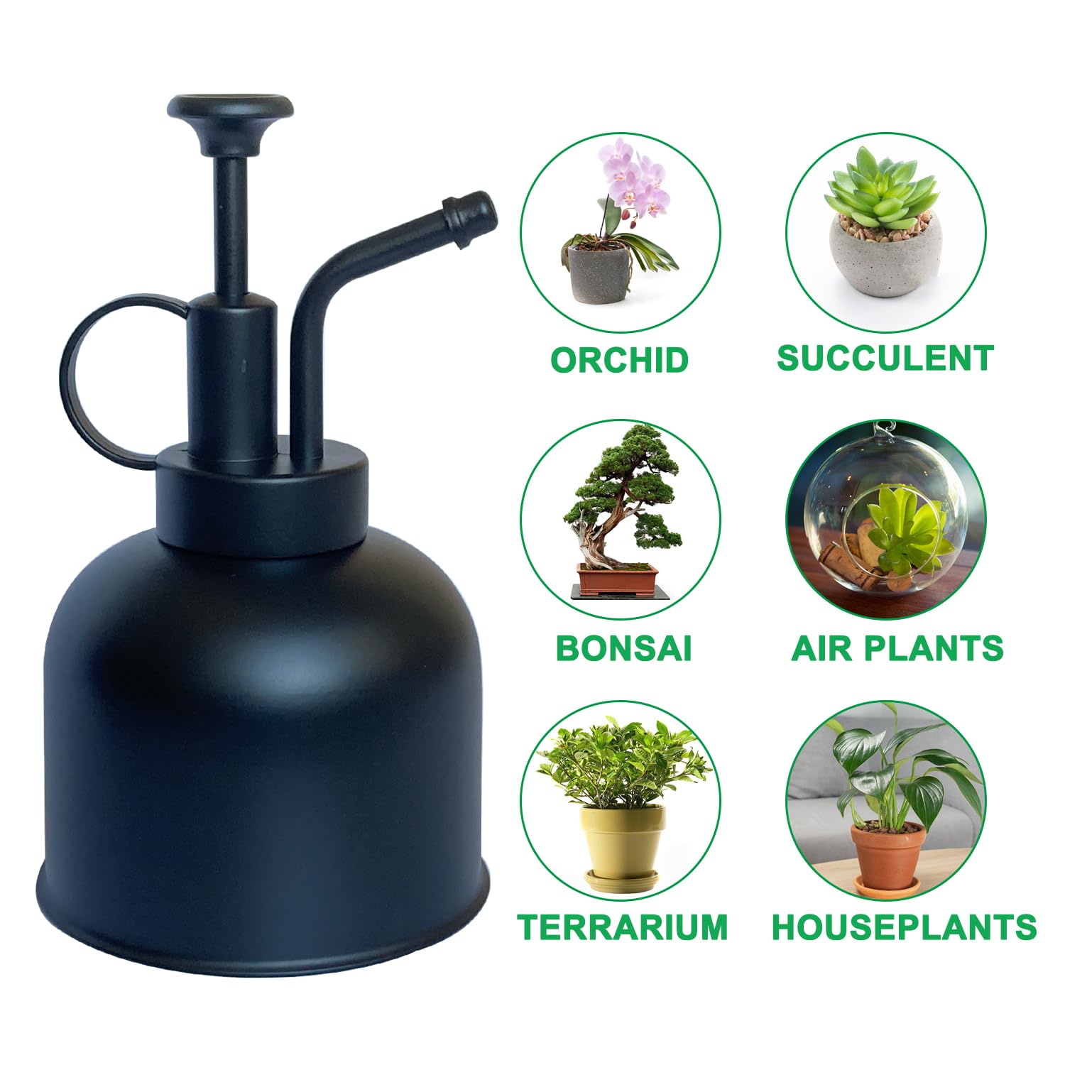 LianShi Flacon pulvérisateur en Acier Inoxydable pour Plantes-Petit arrosoir-Outils de Jardinage Modernes pour Plantes en Pot d'intérieur-Arrosage et pulvérisation (Noir Mat, 0.3L LianShi Flacon pulvérisateur en Acier Inoxydable pour Plantes-Petit arrosoir-Outils de Jardinage Modernes pour Plantes en Pot d'intérieur-Arrosage et pulvérisation (Noir Mat, 0.3L