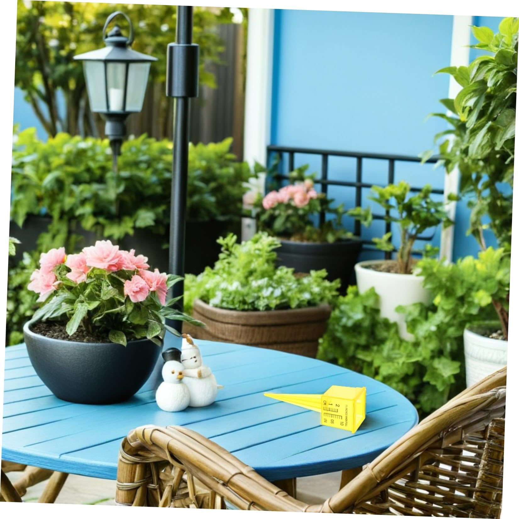 Alasum 20 Pezzi Pluviometro per Prato e Giardino in Plastica Giallo da 1,5 Pollici, Strumento Portatile per Misurazione Acqua Irrigatore, per Cortile e Uso Esterno