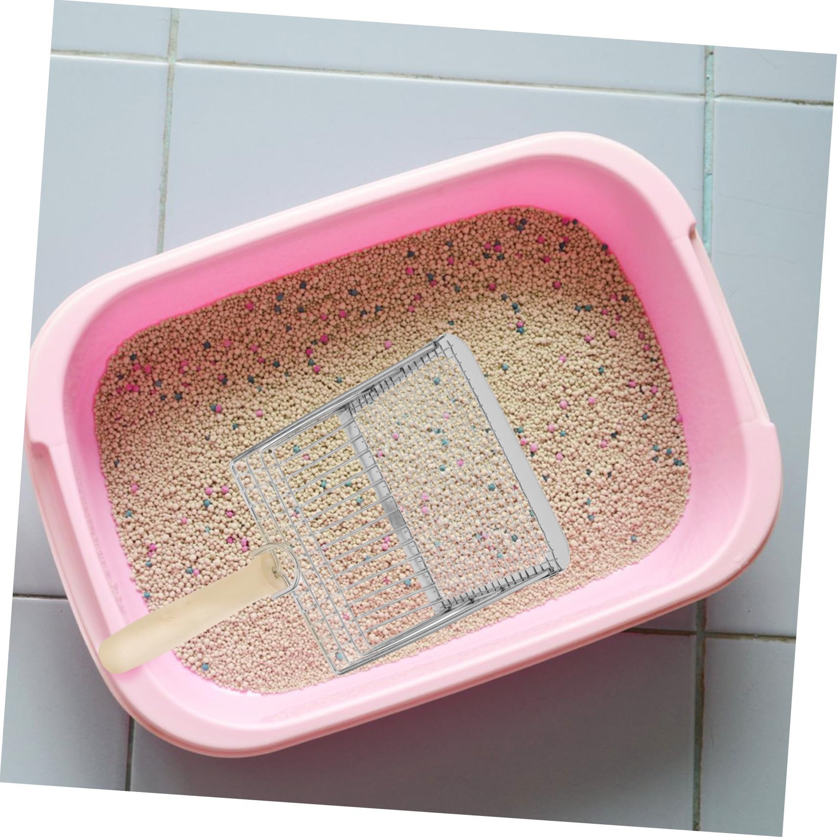 GALPADA Cat Litter Scoop with Wooden Handle Durable Deep Shovel for Effortless Poop Lifting Lightweight Design for Litter Cleanup