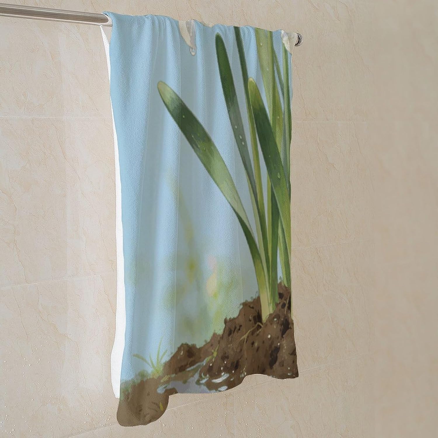 Narcissus Bath Towel, Highly Absorbent & Quick Drying Beach Towel, Compact & Lightweight Pool Towel for Bathroom, Beach, Pool, Gym, Spa, and Hotel Use