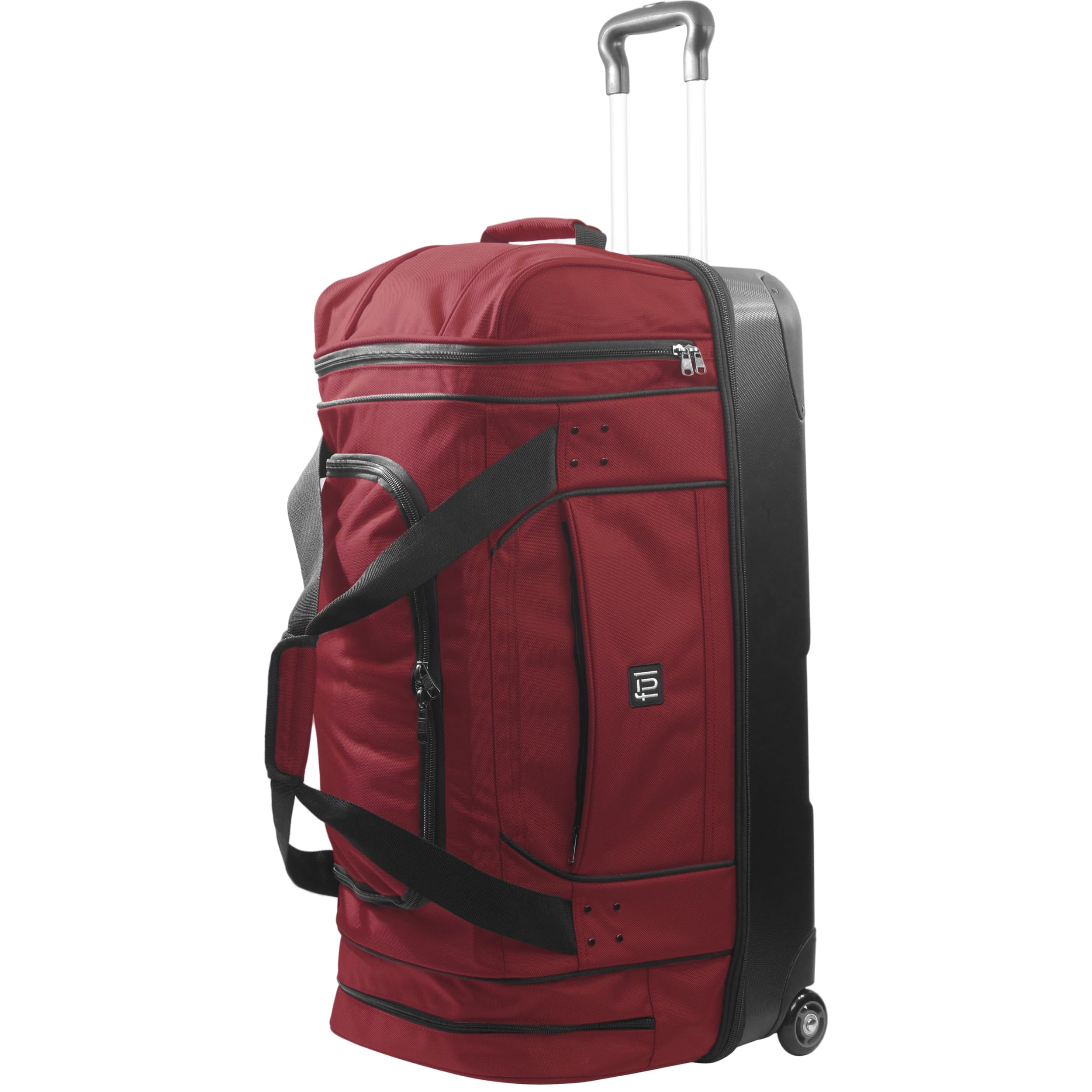 FUL Workhorse 30 Inch Rolling Duffel Bag, Split-Level Checked Travel Luggage with Hardshell Base and Wheels