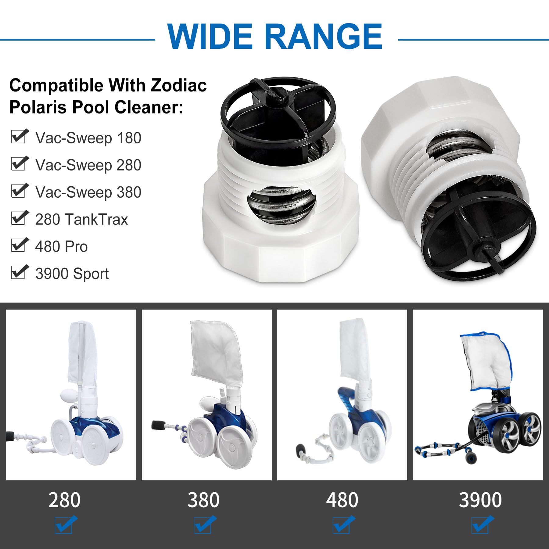 2 Filtros En Línea De Repuesto Para Limpiador Polaris 480 PRO, 3900 Sport, Vac-Sweep 380/280 Y Más - Compatible Modelo 48-222