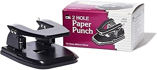Charles Leonard 2-Hole Paper Punch, 2.75 Inch Centers, 30 Sheet Capacity, Black, (022)