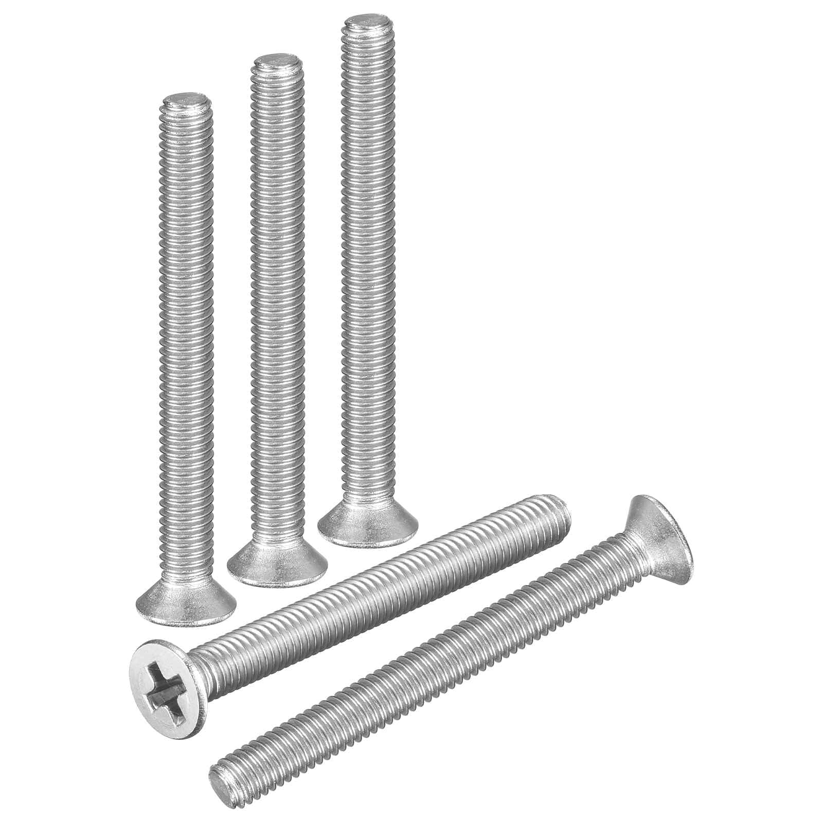 DTGN M3-0.5x30 Flat Head Machine Screws - 50PCS - Good for Electronics and Machinery - 304 Stainless Steel Phillips Countersunk Micro Metric Machine Screw Bolts- Silver