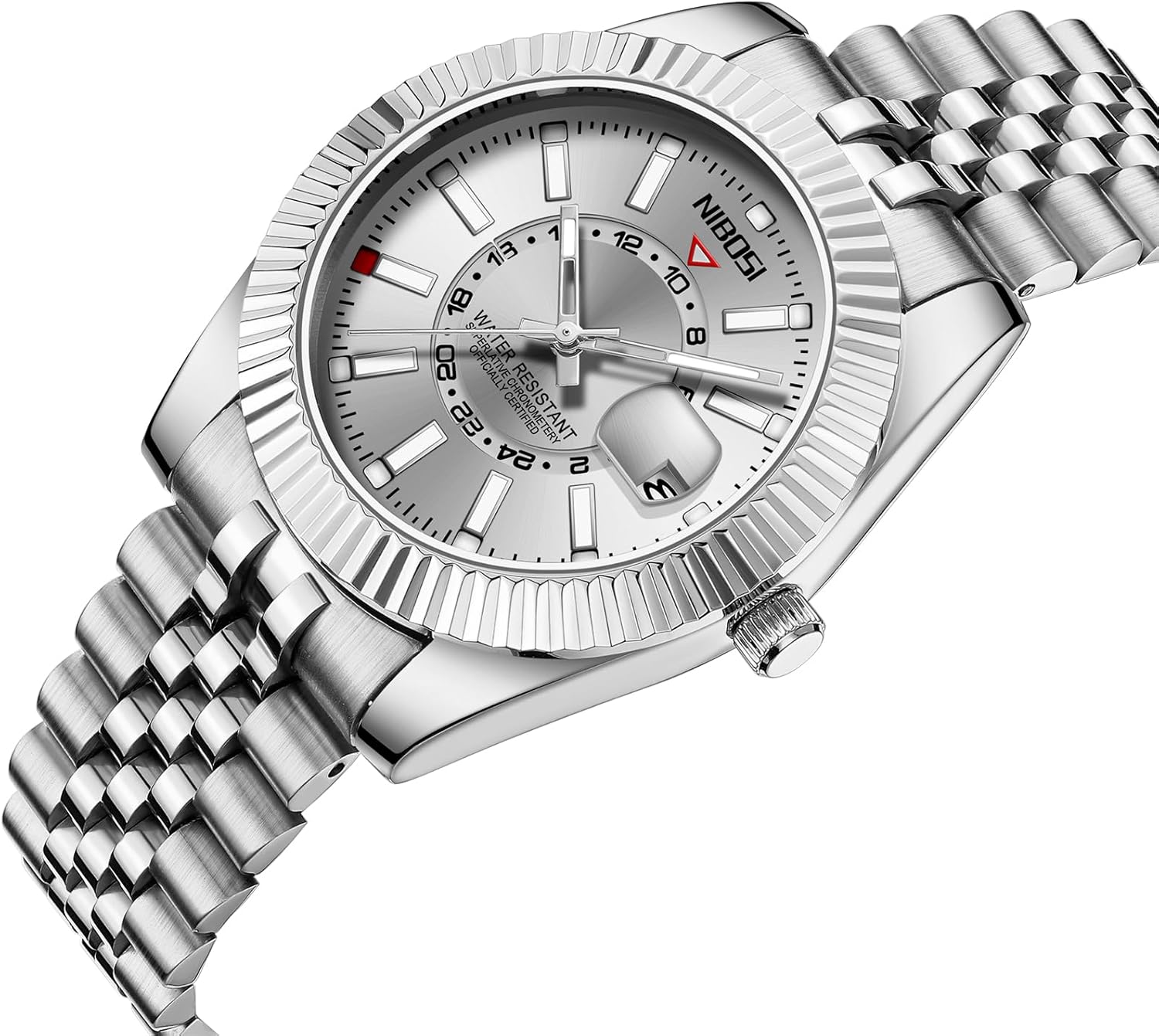 NIBOSI Watches for Men Analog Quartz Stainless Steel Dial with Date Waterproof Business Classic Luxury Dress Mens Wrist Watches - Image 2