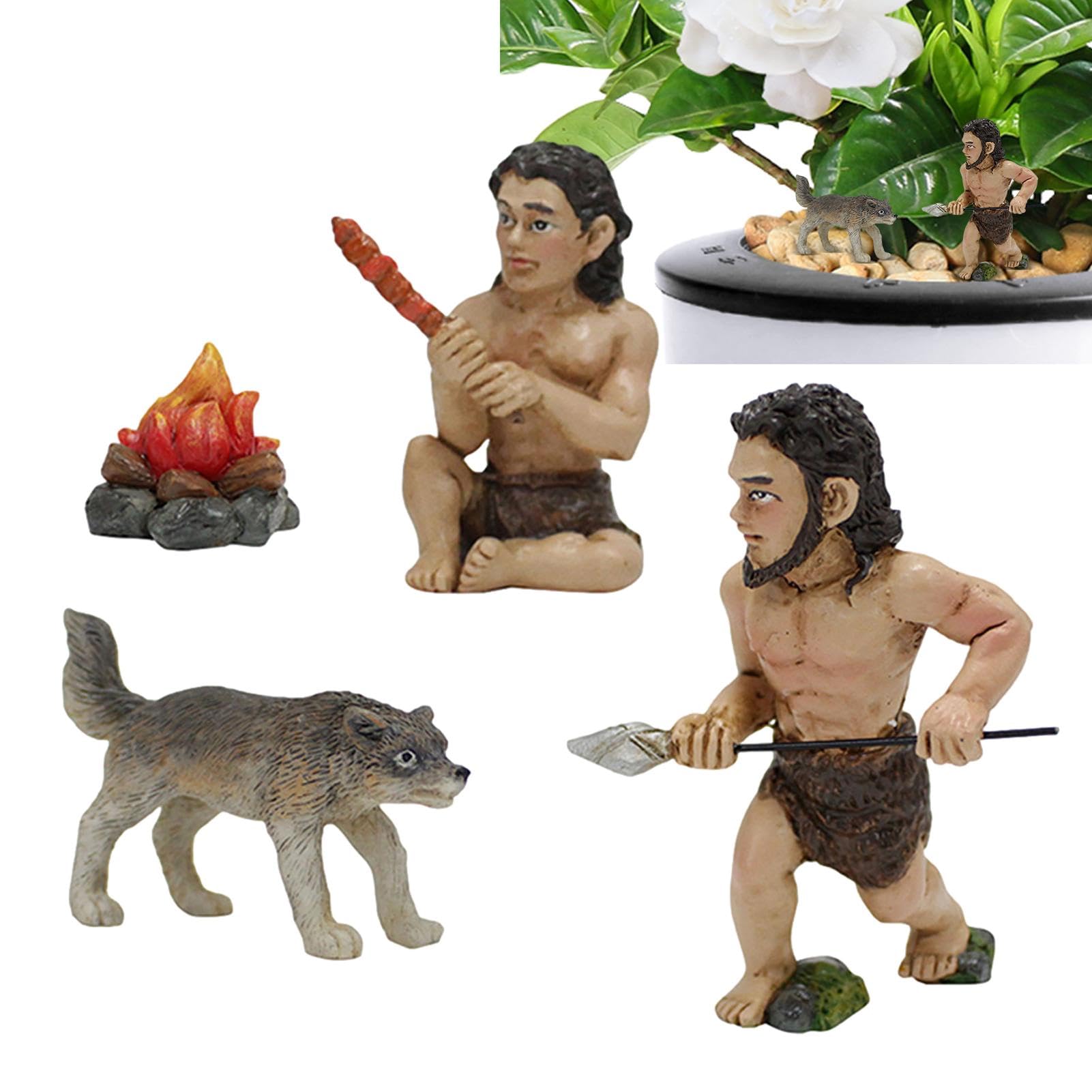 Amazon.co.jp: Muskela 原始人の彫刻、原始人の図, 樹脂ミニ装飾品