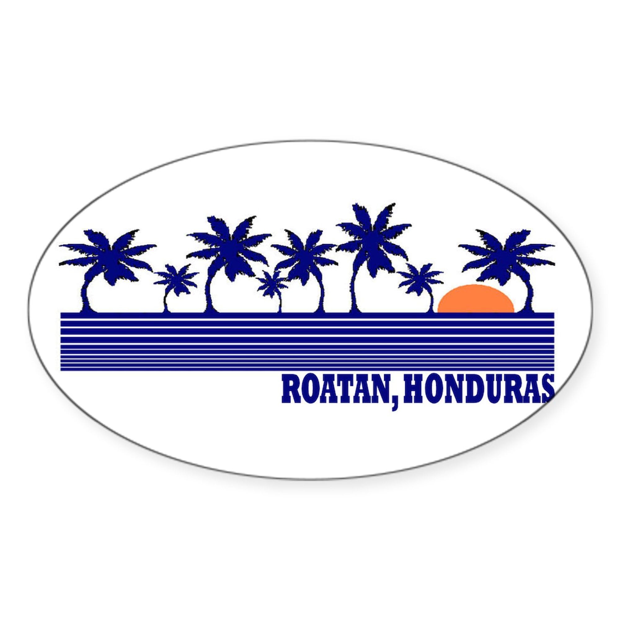 CafePress Roatan, Honduras Oval Sticker Oval Car Bumper Sticker