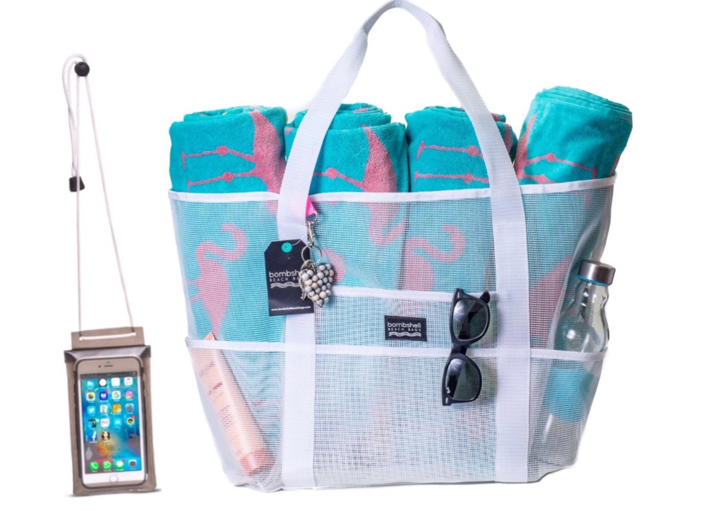 Extra Large Beach Totes with Keychain, and Universal PVC Phone case.