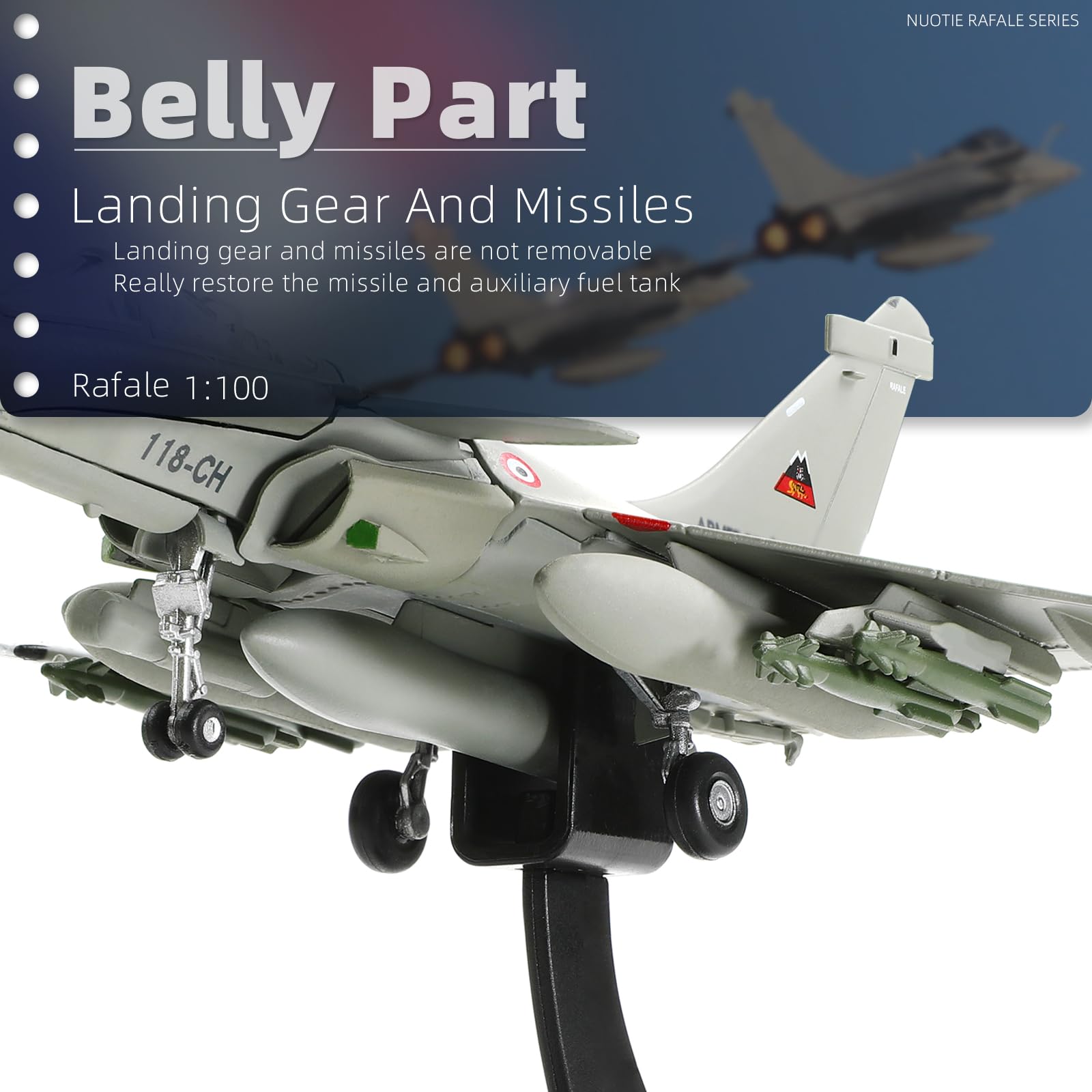 BMAONZ Avion Miniature 1 200 pour Rafale M Fighter Alliage Modèle d'avion Collection Souvenir Ornements Affichage Jouets Cadeau Modèles Préfabriqués à l'échelle D'avions