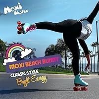 Vista 3 de Moxi Beach Bunny Roller Skates for Women - Colorful, Precision-Fit Skate with High-Rebound Wheels, Moisture-Wicking Lining & Padding, Roller Skates
