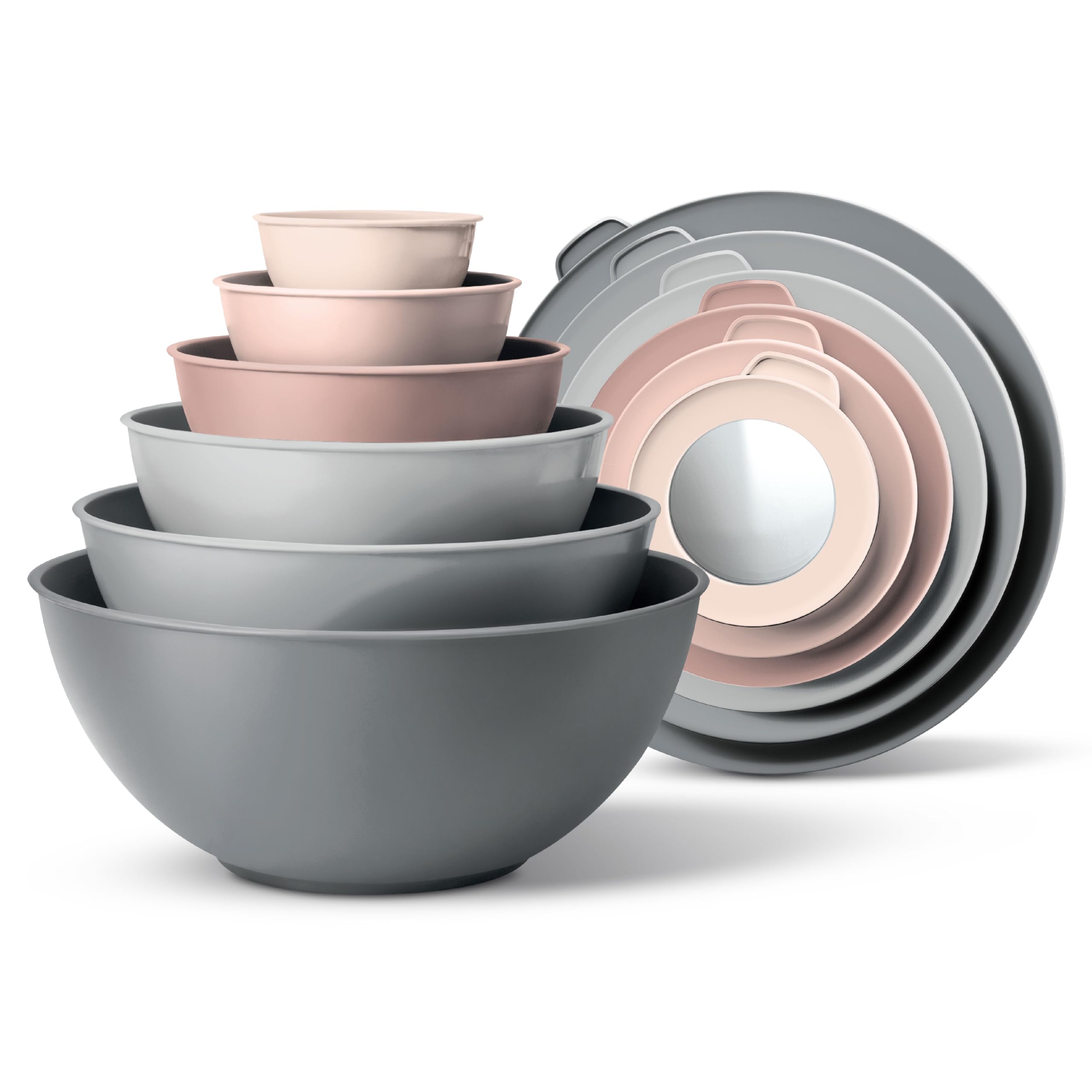 COOK WITH COLOR Ciotole Per Mescolare Con Coperchi, Set Da 12 Ciotole
